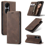 Custodia portafoglio in pelle con flip per Huawei P50