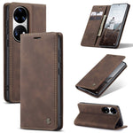 Custodia portafoglio in pelle con flip per Huawei P50