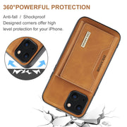 DG.MING M2 Series 3-Fold Card Bag + custodia magnetica antiurto con funzione portafoglio e supporto, For iPhone 13 mini, For iPhone 13, For iPhone 13 Pro, For iPhone 13 Pro Max