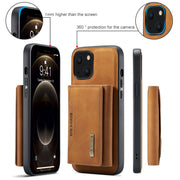 DG.MING M2 Series 3-Fold Card Bag + custodia magnetica antiurto con funzione portafoglio e supporto, For iPhone 13 mini, For iPhone 13, For iPhone 13 Pro, For iPhone 13 Pro Max
