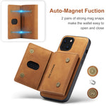 Custodia portafoglio magnetica in pelle per iPhone 13 mini