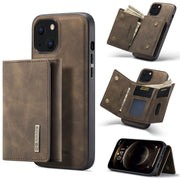 DG.MING M1 Series 3-Fold Multi Card Wallet + custodia magnetica antiurto con funzione di supporto, For iPhone 13 mini, For iPhone 13, For iPhone 13 Pro, For iPhone 13 Pro Max