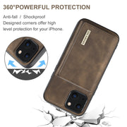 DG.MING M1 Series 3-Fold Multi Card Wallet + custodia magnetica antiurto con funzione di supporto, For iPhone 13 mini, For iPhone 13, For iPhone 13 Pro, For iPhone 13 Pro Max