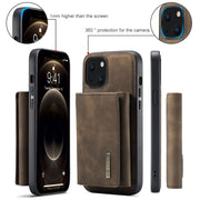 DG.MING M1 Series 3-Fold Multi Card Wallet + custodia magnetica antiurto con funzione di supporto, For iPhone 13 mini, For iPhone 13, For iPhone 13 Pro, For iPhone 13 Pro Max