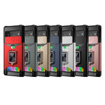 Cover per fotocamera scorrevole Design Custodia antiurto per PC + TPU con supporto per anello e slot per schede, For Google Pixel 6
