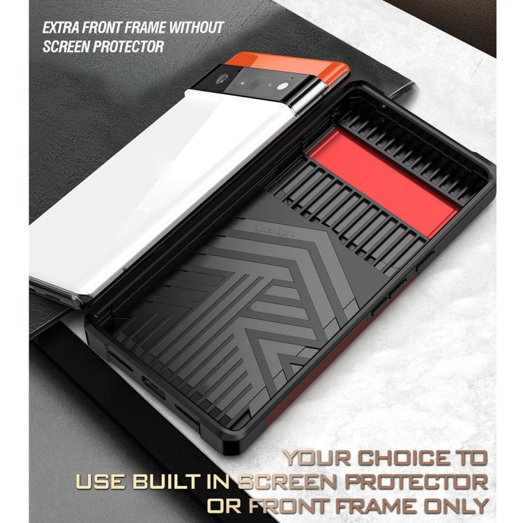 Cover per fotocamera scorrevole Design Custodia antiurto per PC + TPU con supporto per anello e slot per schede, For Google Pixel 6