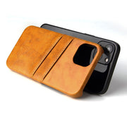 Custodia in pelle PU Fierre Shann Retro Oil Wax Texture con slot per schede, For iPhone 13, For iPhone 13 Mini, For iPhone 13 Pro, For iPhone 13 Pro Max