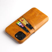 Custodia in pelle PU Fierre Shann Retro Oil Wax Texture con slot per schede, For iPhone 13, For iPhone 13 Mini, For iPhone 13 Pro, For iPhone 13 Pro Max