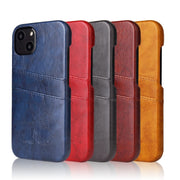 Custodia in pelle PU Fierre Shann Retro Oil Wax Texture con slot per schede, For iPhone 13, For iPhone 13 Mini, For iPhone 13 Pro, For iPhone 13 Pro Max