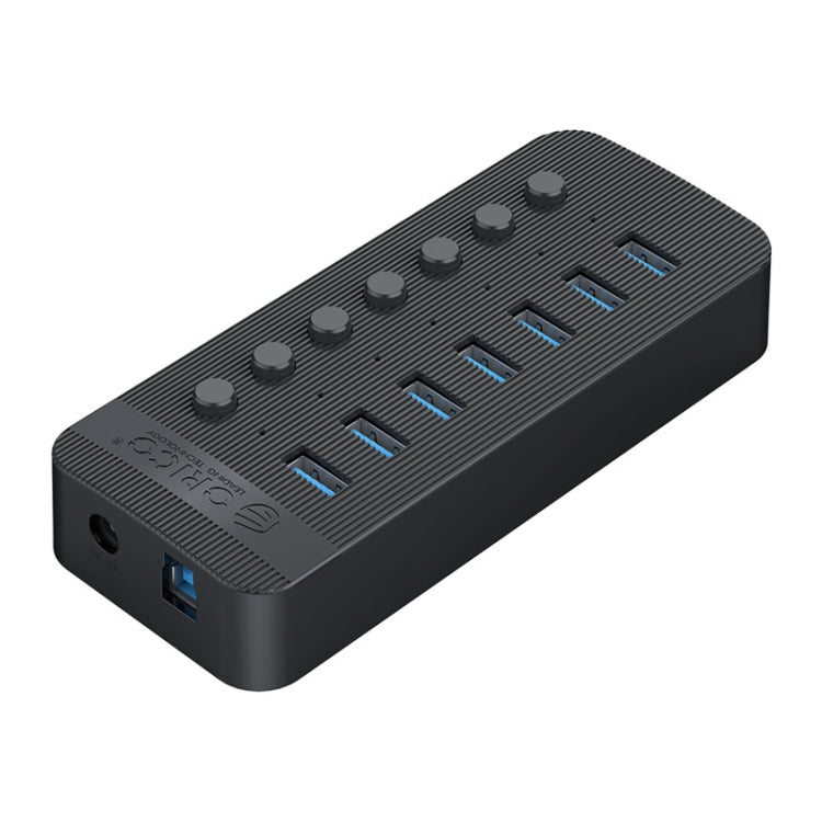 ORICO CT2U3-7AB-WH HUB USB multiporta a strisce di plastica 7 in 1 con interruttori individuali, CT2U3-7AB-BK US Plug, CT2U3-7AB-WH US Plug