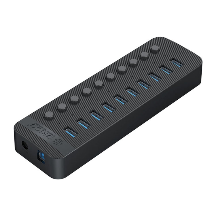 ORICO CT2U3-10AB-WH HUB USB multiporta a strisce di plastica 10 in 1 con interruttori individuali, CT2U3-10AB-BK US Plug, CT2U3-10AB-WH US Plug