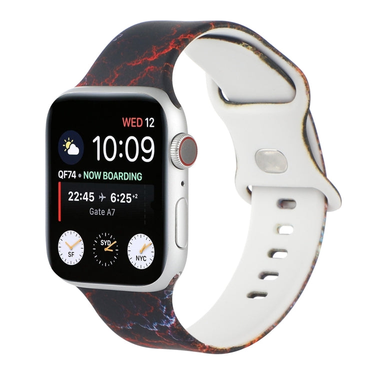 Cinturino di ricambio stampato con 8 fibbie per Apple Watch Series, 7 45mm / 6 & SE & 5 & 4 44mm / 3 & 2 & 1 42mm, 7 41mm / 6 & SE & 5 & 4 40mm / 3 & 2 & 1 38mm