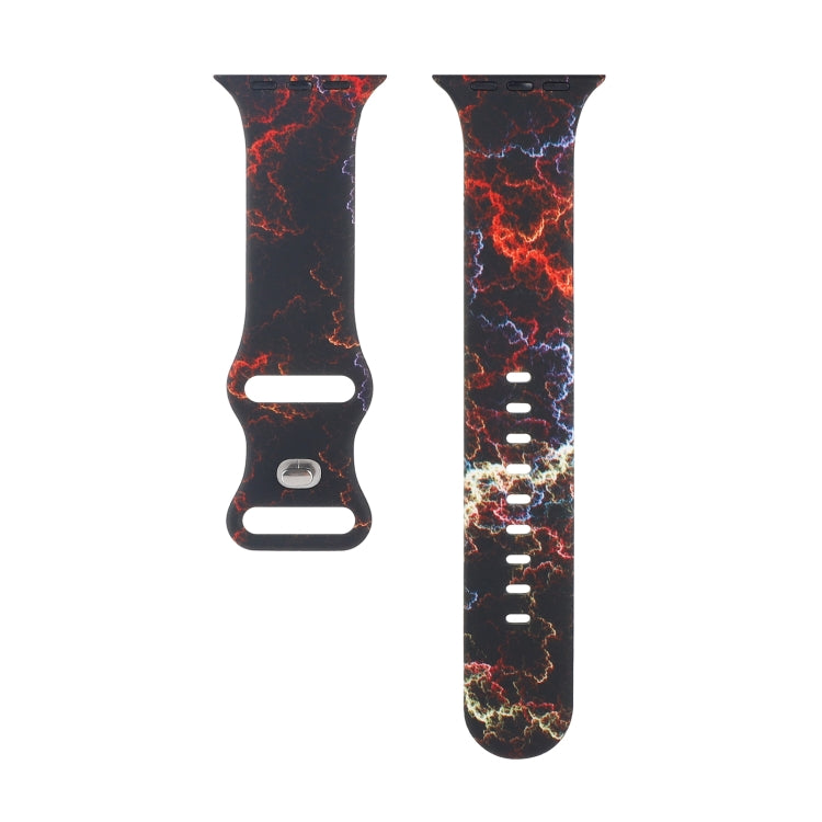 Cinturino di ricambio stampato con 8 fibbie per Apple Watch Series, 7 45mm / 6 & SE & 5 & 4 44mm / 3 & 2 & 1 42mm, 7 41mm / 6 & SE & 5 & 4 40mm / 3 & 2 & 1 38mm