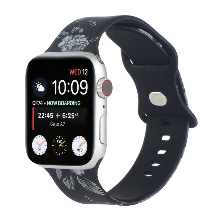 Cinturino di ricambio stampato con 8 fibbie per Apple Watch Series, 7 45mm / 6 & SE & 5 & 4 44mm / 3 & 2 & 1 42mm, 7 41mm / 6 & SE & 5 & 4 40mm / 3 & 2 & 1 38mm