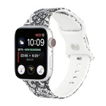 Cinturino di ricambio stampato con 8 fibbie per Apple Watch Series, 7 45mm / 6 & SE & 5 & 4 44mm / 3 & 2 & 1 42mm, 7 41mm / 6 & SE & 5 & 4 40mm / 3 & 2 & 1 38mm