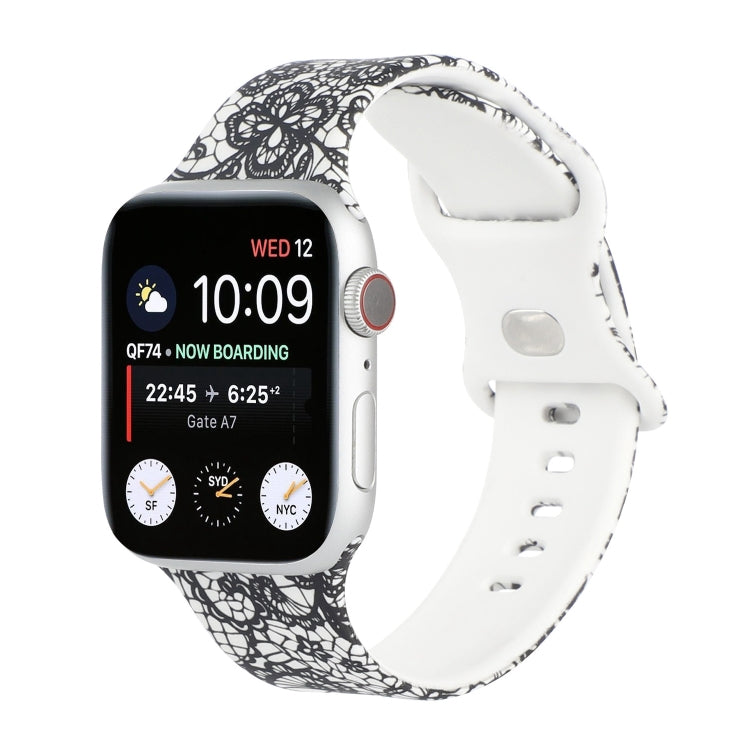 Cinturino di ricambio stampato con 8 fibbie per Apple Watch Series, 7 45mm / 6 & SE & 5 & 4 44mm / 3 & 2 & 1 42mm, 7 41mm / 6 & SE & 5 & 4 40mm / 3 & 2 & 1 38mm