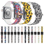 Cinturino di ricambio stampato con 8 fibbie per Apple Watch Series, 7 45mm / 6 & SE & 5 & 4 44mm / 3 & 2 & 1 42mm, 7 41mm / 6 & SE & 5 & 4 40mm / 3 & 2 & 1 38mm