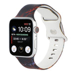 Cinturino di ricambio stampato con 8 fibbie per Apple Watch Series, 7 45mm / 6 & SE & 5 & 4 44mm / 3 & 2 & 1 42mm, 7 41mm / 6 & SE & 5 & 4 40mm / 3 & 2 & 1 38mm