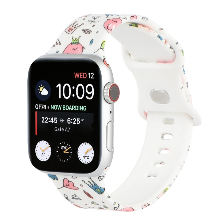 Cinturino di ricambio stampato con 8 fibbie per Apple Watch Series, 7 45mm / 6 & SE & 5 & 4 44mm / 3 & 2 & 1 42mm, 7 41mm / 6 & SE & 5 & 4 40mm / 3 & 2 & 1 38mm