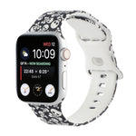 Cinturino di ricambio stampato con 8 fibbie per Apple Watch Series, 7 45mm / 6 & SE & 5 & 4 44mm / 3 & 2 & 1 42mm, 7 41mm / 6 & SE & 5 & 4 40mm / 3 & 2 & 1 38mm