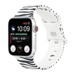 Cinturino di ricambio stampato con 8 fibbie per Apple Watch Series, 7 45mm / 6 & SE & 5 & 4 44mm / 3 & 2 & 1 42mm, 7 41mm / 6 & SE & 5 & 4 40mm / 3 & 2 & 1 38mm