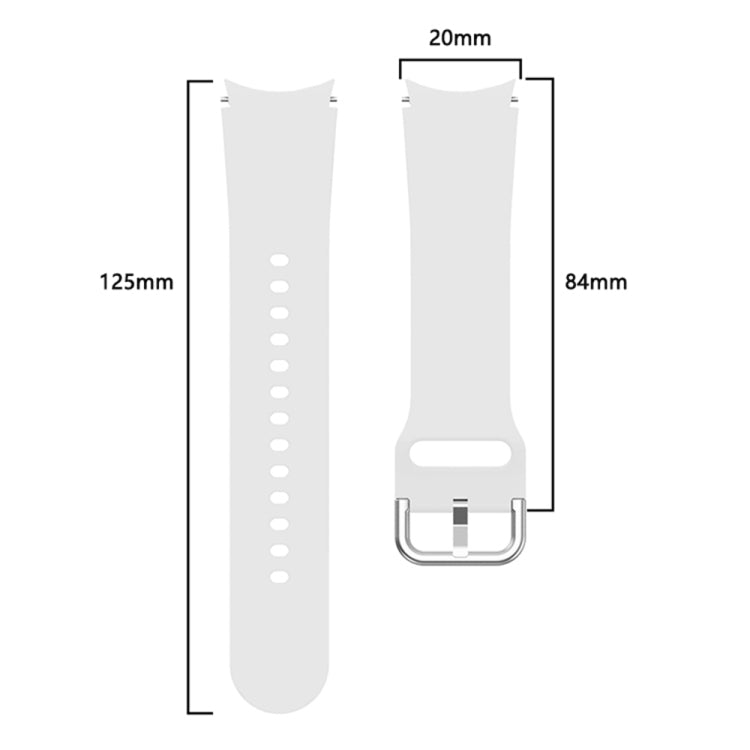 Cinturino di ricambio per cinturino con fibbia colorata universale in silicone, For Samsung Galaxy Watch4 40mm, For Samsung Galaxy Watch4 44mm