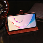 idewei Custodia in pelle orizzontale a conchiglia Crazy Horse Texture con supporto e slot per carte e portafoglio, For Oukitel C21 Pro, For Xiaomi Mix 4, For Xiaomi Poco X3 GT