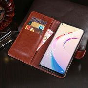 idewei Custodia in pelle orizzontale a conchiglia Crazy Horse Texture con supporto e slot per carte e portafoglio, For Oukitel C21 Pro, For Xiaomi Mix 4, For Xiaomi Poco X3 GT