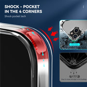 Custodia protettiva antiurto trasparente in TPU + PC, For iPhone 13, For iPhone 13 Mini, For iPhone 13 Pro, For iPhone 13 Pro Max
