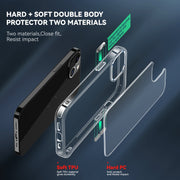Custodia protettiva antiurto trasparente in TPU + PC, For iPhone 13, For iPhone 13 Mini, For iPhone 13 Pro, For iPhone 13 Pro Max