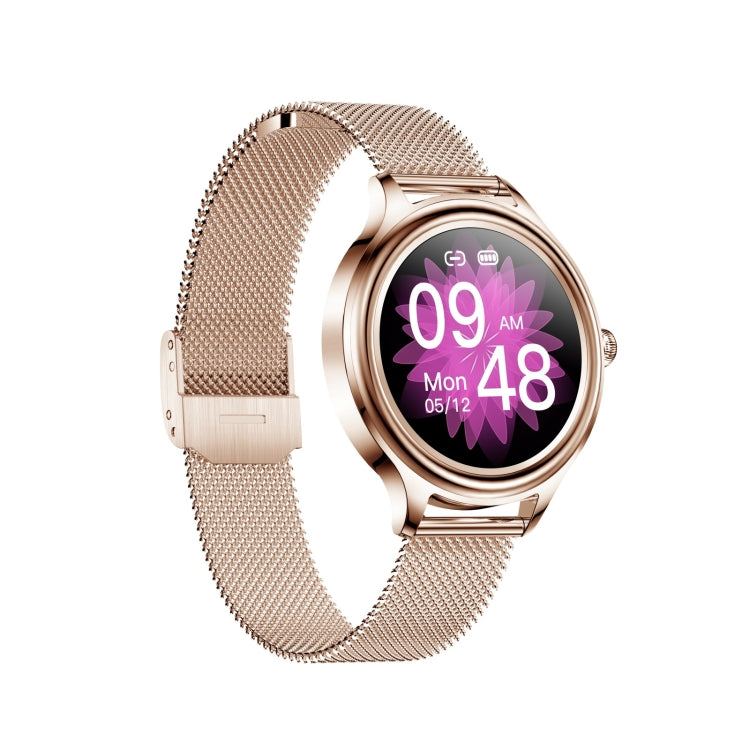 ZX10 Schermo a colori HD da 1,09 pollici Bluetooth 5.0 IP68 Orologio intelligente da donna impermeabile, supporto monitor del sonno / promemoria ciclo mestruale / cardiofrequenzimetro / monitoraggio dell'ossigeno nel sangue, stile: cinturino in acciaio...