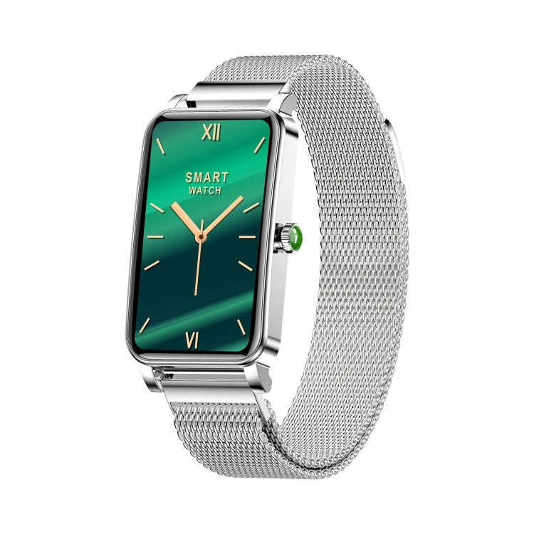 ZX19 Schermo HD da 1,45 pollici Bluetooth 5.0 IP68 Orologio intelligente da donna impermeabile, supporto monitor del sonno / promemoria ciclo mestruale / cardiofrequenzimetro / monitoraggio dell'ossigeno nel sangue, stile: cinturino milanese           ...