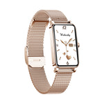 ZX19 Schermo HD da 1,45 pollici Bluetooth 5.0 IP68 Orologio intelligente da donna impermeabile, supporto monitor del sonno / promemoria ciclo mestruale / cardiofrequenzimetro / monitoraggio dell'ossigeno nel sangue, stile: cinturino in acciaio         ...