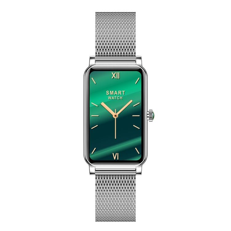 ZX19 Schermo HD da 1,45 pollici Bluetooth 5.0 IP68 Orologio intelligente da donna impermeabile, supporto monitor del sonno / promemoria ciclo mestruale / cardiofrequenzimetro / monitoraggio dell'ossigeno nel sangue, stile: cinturino in acciaio         ...