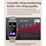 ZX19 Schermo HD da 1,45 pollici Bluetooth 5.0 IP68 Orologio intelligente da donna impermeabile, supporto monitor del sonno / promemoria ciclo mestruale / cardiofrequenzimetro / monitoraggio dell'ossigeno nel sangue, stile: cinturino in acciaio         ...