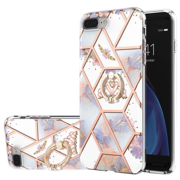 Custodia TPU con motivo marmo per iPhone 7 Plus e 8 Plus