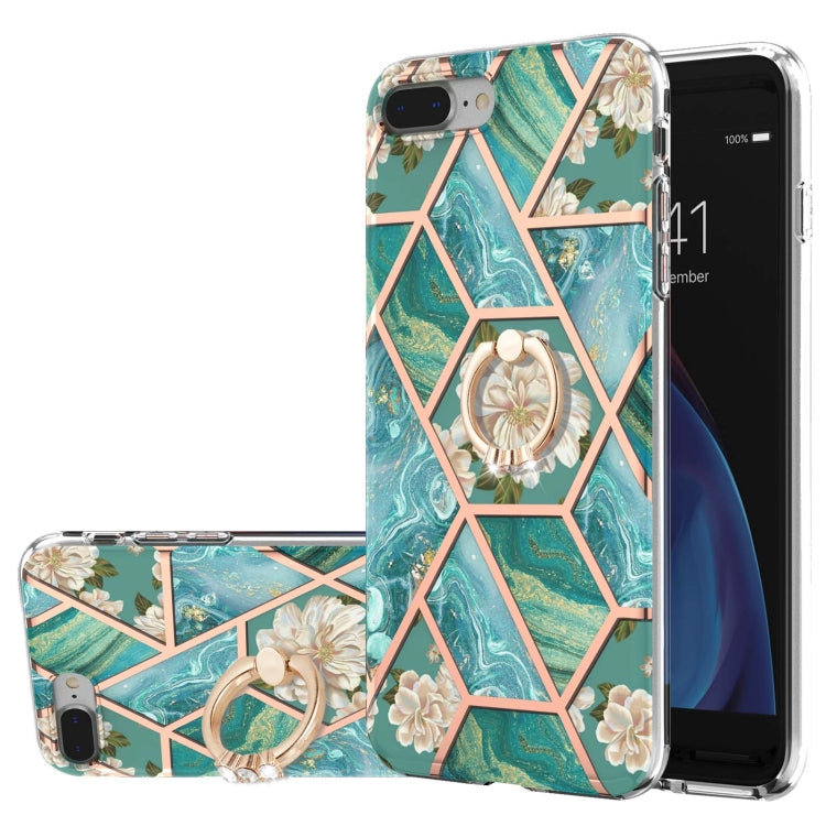 Custodia TPU con motivo marmo per iPhone 7 Plus e 8 Plus