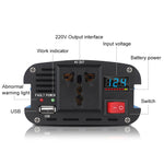 Carmaer 1200W Car Smart Multi-funzione Display digitale Inverter Convertitore di potenza per uso domestico, 12V to 220V 1200W, 24V to 220V 1200W, 36V to 220V 1200W, 48V to 220V 1200W, 60V to 220V
