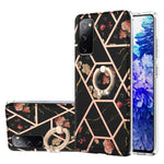 Custodia antiurto in TPU con motivo floreale in marmo con giunzione elettrolitica con supporto per anello di strass, For Samsung Galaxy S20 Ultra, For Samsung Galaxy S20 FE / S20 Lite, For Samsung Galaxy A32 5G, For Samsung Galaxy A32 4G EU Version    ...