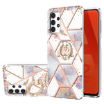 Custodia antiurto in TPU con motivo floreale in marmo con giunzione elettrolitica con supporto per anello di strass, For Samsung Galaxy S20 Ultra, For Samsung Galaxy S20 FE / S20 Lite, For Samsung Galaxy A32 5G, For Samsung Galaxy A32 4G EU Version    ...