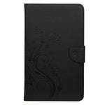Custodia in pelle a vibrazione orizzontale con motivo a fiore di farfalla con supporto, fessure per carte e portafoglio, For Samsung Galaxy Tab A7 Lite / T220, For Samsung Galaxy Tab S6 Lite / P610