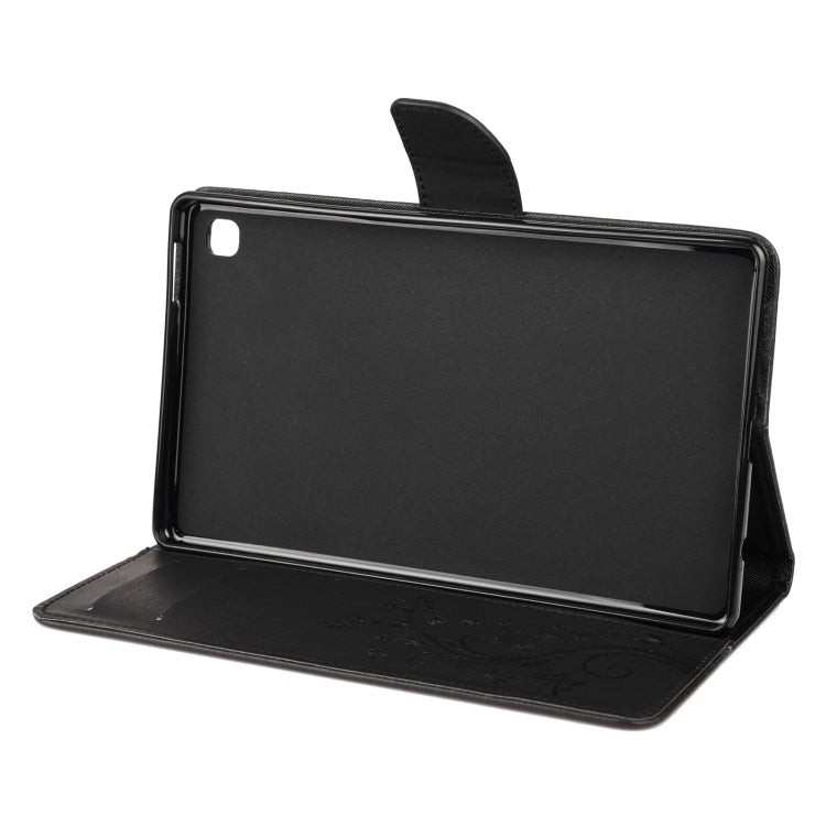 Custodia in pelle a vibrazione orizzontale con motivo a fiore di farfalla con supporto, fessure per carte e portafoglio, For Samsung Galaxy Tab A7 Lite / T220, For Samsung Galaxy Tab S6 Lite / P610