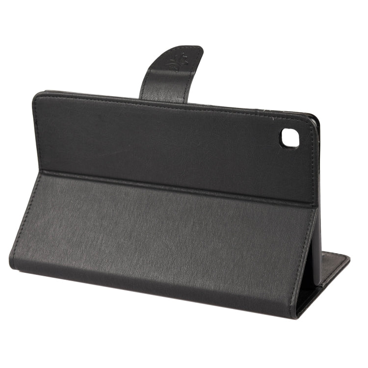 Custodia in pelle a vibrazione orizzontale con motivo a fiore di farfalla con supporto, fessure per carte e portafoglio, For Samsung Galaxy Tab A7 Lite / T220, For Samsung Galaxy Tab S6 Lite / P610