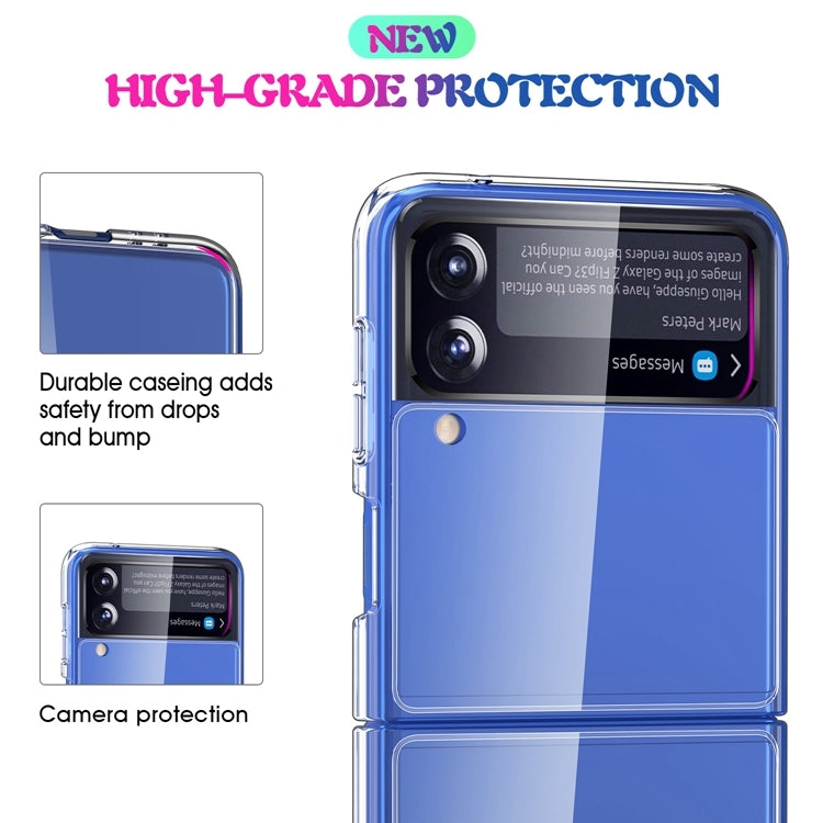 Semplice custodia antiurto in acrilico trasparente + TPU all-inclusive, For Samsung Galaxy Z Flip3 5G