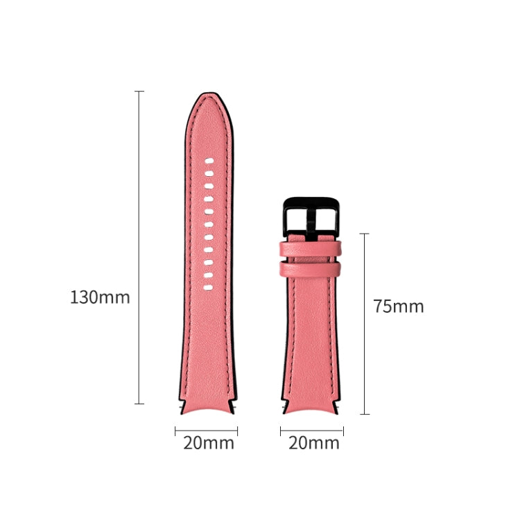 Cinturino di ricambio per cinturino con fibbia nera in silicone + pelle, For Samsung Galaxy Watch4