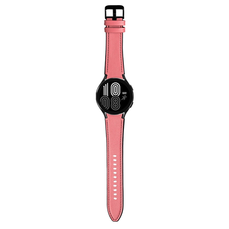 Cinturino di ricambio per cinturino con fibbia nera in silicone + pelle, For Samsung Galaxy Watch4
