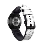Cinturino di ricambio per cinturino con fibbia nera in silicone + pelle, For Samsung Galaxy Watch4