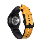 Cinturino di ricambio per cinturino con fibbia nera in silicone + pelle, For Samsung Galaxy Watch4
