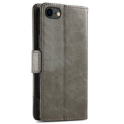 CustodiaNeo Business Custodia in pelle PU con doppia fibbia magnetica con giunzione orizzontale con supporto, slot per carte e portafoglio, For iPhone 6, For iPhone 7 / 8 / SE(2020), For iPhone 13, For iPhone 13 Pro Max