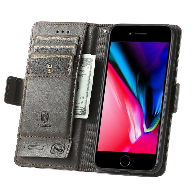 Custodia portafoglio in pelle PU con doppia fibbia per iPhone